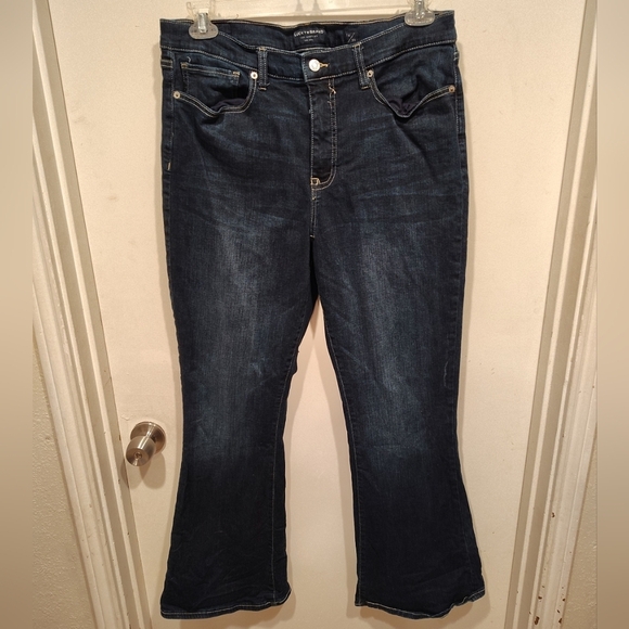 Lucky Brand Women's High Rise Stevie Flare Dark Wash Jeans 16/32 Western Rodeo - Picture 1 of 9